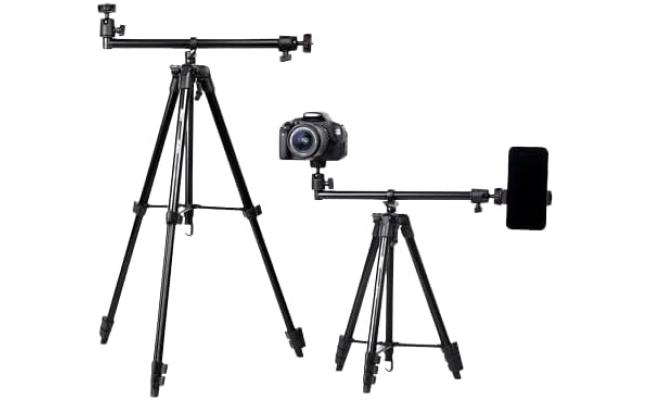Jmary KP-2207 Multi-Functional Professional Tripod Stand with Camera Phone Holder - Black
